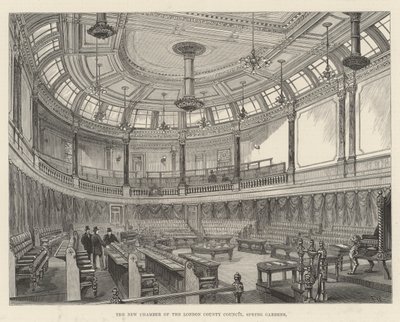 La nueva cámara del Consejo del Condado de Londres, Spring Gardens de Frank Watkins